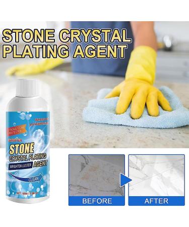 Stone Stain Remover Cleaner Stone Crystal Plating Agent Stone Stain Remover Kitchen Marble Cleaner Stone Crystal Plating Brighten Luster Agent Clean (2pcs) - Buy Online on GoSupps.com