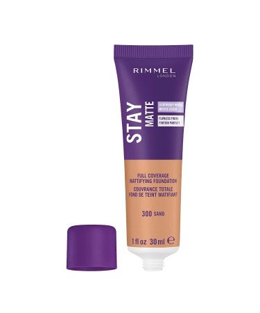 Rimmel London Stay Matte Liquid Mousse Foundation 300 Sand - 1 fl oz (30 ml) | Long-Lasting Matte Finish - Buy Online on GoSupps.com