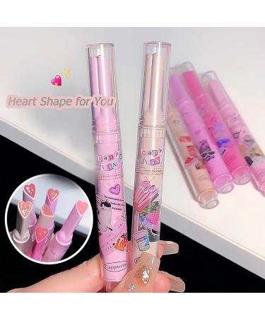 Shop 6 Colors Jelly Lipstick Heart Shape Set - Hydrating Lip Gloss & Tinted Balm for Women & Girls | Moisturizing Makeup - Buy Online on GoSupps.com