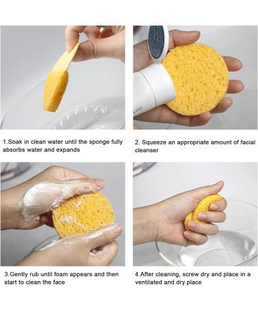 bephible Brightening Face Pads Turmeric Cleanser 30pcs Kojic Acid Sponge Kit for Gentle Pore Cleansing Exfoliation Makeup Removal Reusable Round Absorbent 30PCS - Buy Online on GoSupps.com