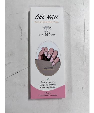 Kalolary 20PCS Nail Adhesive Wrap Gel Polish Strips - Pink | Self-Adhesive Nail Decals for UV/LED Lamp | Full Wraps Stickers for Cured Gel Nails - Buy Online on GoSupps.com