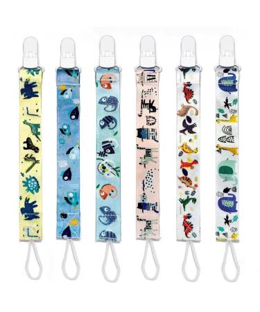 PandaEar 6 Pack Baby Pacifier Clips| Universal Neutral Pacifier Holder Binky Clips for Boys and Girls Teething| Most Pacifier Styles and Baby - Buy Online on GoSupps.com