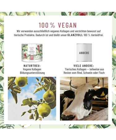 NaturTreu Vegan Collagen Powder Alternative - 300g Apple Flavor | Supports Skin Hair & Nails with Hyaluron Q10 Biotin & Vitamin C | Best Vegan Supplement for Collagen - Buy Online on GoSupps.com