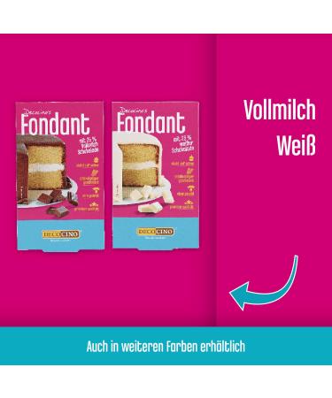 Decocino Fondant Chocolate - 25% Bitter Dark Chocolate Palm Oil-Free Tearproof & Stable for Cake Decoration - 250g - Buy Online on GoSupps.com