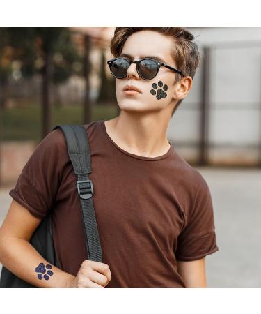Dog Paw Glitter Tattoo Sticker Set - 20 Sheets/240 Pcs Temporary Tattoos for Women Girls - Fresh Color Body Art Accessory - Buy Online on GoSupps.com