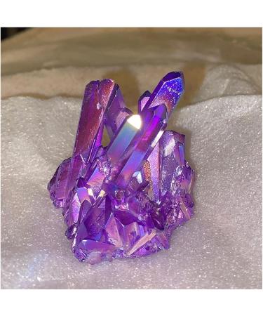 Natural Crystal Rough Natural Crystal Rough Natural Quartz Colour Crystal Cluster SpecimenHome Display Decoration Electroplated Amethyst Stone Decor 1pcs Exorcise Evil Spirits Money Drawing Jaspery ( 70-90g - Buy Online on GoSupps.com