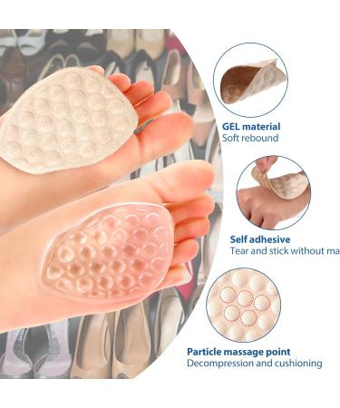 Ouligay Silicone Forefoot Cushions - 3 Pairs Reusable Anti-Slip Gel Pads for High Heels - Washable Foot Comfort for Women - Buy Online on GoSupps.com