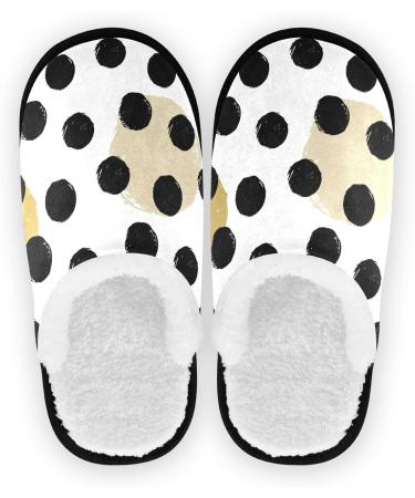 RPlife Spa Slippers - Green Watercolor Cactus & Succulents Comfortable Multicolored House Slippers for Women with Cute Black Dots - Perfect for Guests - Buy Online on GoSupps.com