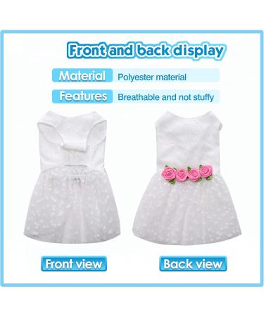 Shop Petcute Dog Dress | Elegant Bowknot Summer Dress for Small Dogs | Beautiful Flower Puppy Skirts & Lace Tutu Wedding Attire - Buy Online on GoSupps.com