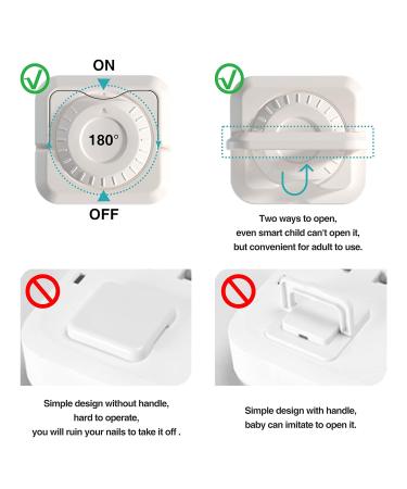 Outlet Covers Baby Proofing Socket Protector with Handle and Double Layer Lock Catch White 32 Packs for Electrical Outlets 3 Prong Design Baby Safety Products for Home Office - Buy Online on GoSupps.com