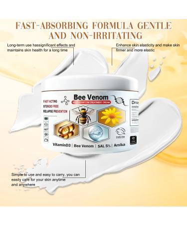 2PCS Bee Venom Cream Natural Ingredients Bee Venom Skin Treatment Cream Effectively Repairs Skin Aging and Fine Lines Sensitie Skin Care for Women's Back Neck Hands Knee - Buy Online on GoSupps.com