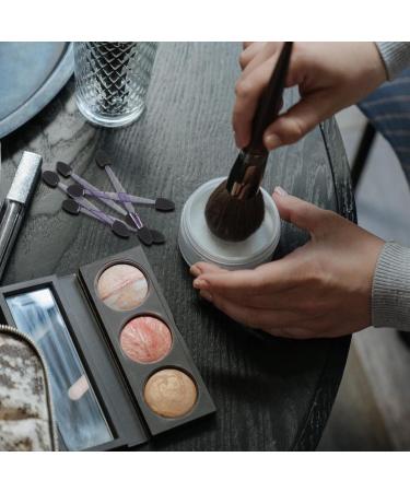 FOMIYES Silicone Lip Scrubber 100pcs Eye Shadow Stick Silicone Makeup Brush Dual Side Eyeshadow Eyeshadow Sticks Girl Tool 7.5x0.5cm Black - Buy Online on GoSupps.com