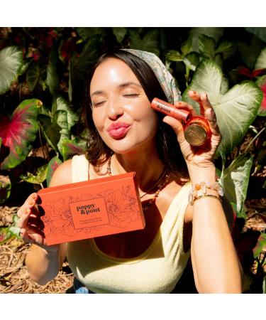 Poppy & Pout Lip Care Set - Natural Lip Balm & Scrub - Sustainable Packaging - Cruelty-Free - Exfoliating & Moisturizing Treatment (Marshmallow Cream) - Buy Online on GoSupps.com