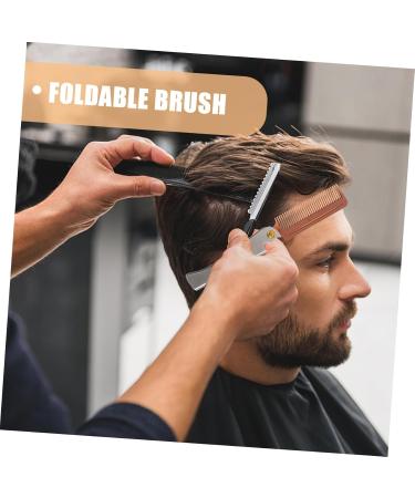 Stylish Minkissy Travel Hairbrush & Comb - Stainless Steel Folding Design for Men | Salon Quality Fragrance & Dust Brush - Buy Online on GoSupps.com