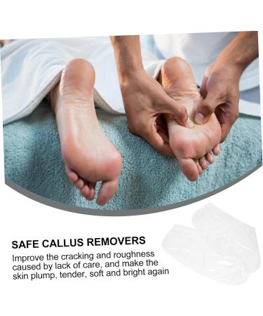 FRCOLOR 2 Pairs Footsticker Foot Mask Foot Care Masks Toe Dividers for Nail Polish Feet Nourishing Exfoliation Masks for Foot Useful Foot Masks Foot Peel Masks Abs White Sock White medium - Buy Online on GoSupps.com