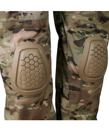 Military Airsoft Hunting Pants with Tactical Knee and Elbow Pads - TAN - Buy Online on GoSupps.com