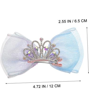 FRCOLOR Colored Hair Bow Clip bow hairpin bow clips bow clips princess crown clip prom party bows cute birthday crown princess bows s bows Mesh crown child little Kids Ribbon Bows Clips - Buy Online on GoSupps.com