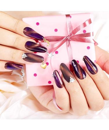PAGOW 71 PCS Dangle Nail Art Charm Jewelry Rings & Nail Piercing Tool Set for Acrylic Gels Decorations - 71 Count - Buy Online on GoSupps.com
