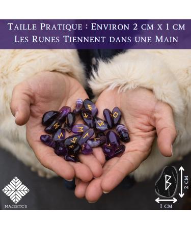 Buy Majestics Amethyst Runes - International Shipping | Healing Crystals & Spiritual Tools - Buy Online on GoSupps.com