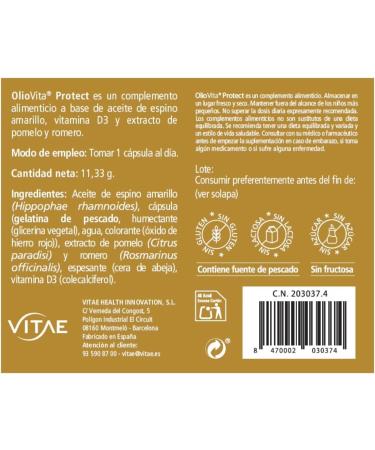  Vitae VITAE OlioVita Protect Sun 15 Capsules - Buy Online on GoSupps.com