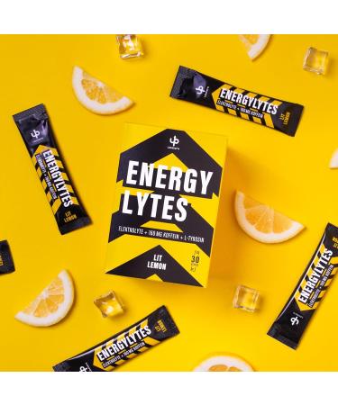 Upsters Energylytes I Sugar-Free Electrolyte Powder with 160mg Caffeine I 30 Portions for Hydration & Focus I L-Tyrosine I Ideal for Sports & Parties - Litle Lit Lemon Flavor - Buy Online on GoSupps.com