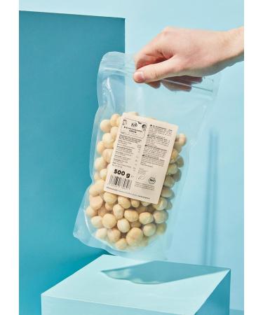 Koro Bio Macadamia Nuts 500g - Organic Whole Kernels with Mild Aroma - Additive-Free & Crispy - International Shipping Available - Buy Online on GoSupps.com