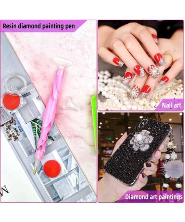 Resin Diamond Painting Pen Kit with Accessories - DIY Drill Pen for 5D Diamond Art & Nail Art - Pink - Buy Online on GoSupps.com