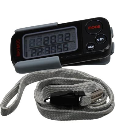 Maymoc Walking 3D Step Counter | Clip & Belt Pedometer with 30-Day Memory Calories Distance Tracking in Miles/KM - Buy Online on GoSupps.com