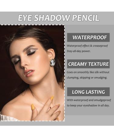 Waterproof Eyeshadow Pen Stick - Shimmer Cream Eye Shadow Pencil (Pearly Grey) - Buy Online on GoSupps.com