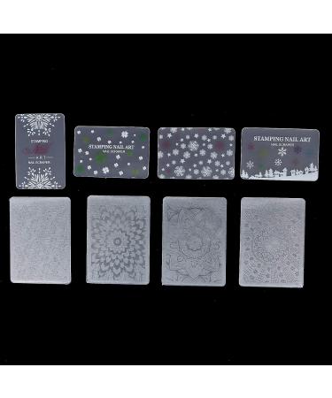 Premium Nail Studio Manicure Stamp Kit - 4 Silicone Sets & Double-Head Nail Art Tools for Home Use - Buy Online on GoSupps.com