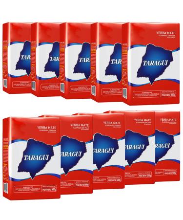 Taragui Yerba Mate Tea Elaborada Con Palo 5 kg (500g x 10) |Mate tea from Argentina - the ripening period is 12 months |Detox and energy drink