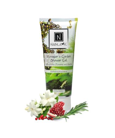 Voyager s Garden Shower Gel Refreshing Body Wash with Fruits Flowers & Herbs 6.7 oz - Naturally Derived Sulfate-Free Paraben-Free - Made in the USA Voyager's Garden 6.7 Fl Oz (Pack of 1)
