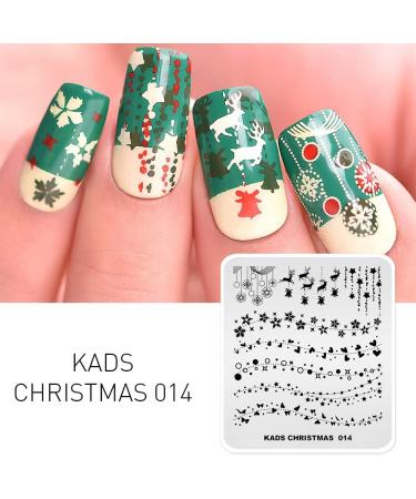 Christmas Festival Nail Art Stamping Template - Elk Star Snowflakes Pattern | Alexnailart Manicure Tool (CH014) - Buy Online on GoSupps.com