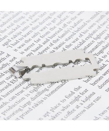 Stuurvnee Men's Razor Blade Pendant - Silver 3.8x2.3cm | Unique Men's Jewelry | International Shipping - Buy Online on GoSupps.com