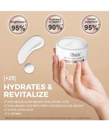 Dul c - Skincare Cosmetics - Skin Brightening Cream MAGNIFICA 50 g Hydrating and Revitalizing with Alpha Lipoic Acid Hyaluronic Acid Vitamin C Red Grapes Antioxidants Made in Italy MAGNIFICA Cream - Buy Online on GoSupps.com