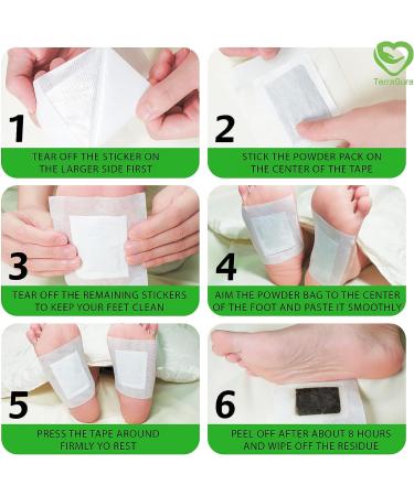 Ginger Foot Pads - 30 Pads for Better Sleep and Stress Relief | Natural Bamboo Vinegar and Ginger Powder | Premium Ingredients for Foot & Body Care - Buy Online on GoSupps.com