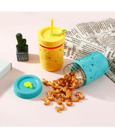 Pandaear 4-Pack Kids Drinking Cups with Straw - Toddler Mason Jar Sippy Cups (8.45 oz) for 6 Months and Up - Durable Fun Design for Children - Buy Online on GoSupps.com