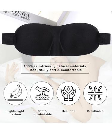 2 Pack 3D Contoured Blackout Sleep Mask for Travel/Naps - Adjustable Strap, Comfortable & Soft Night Blindfold for Women Men - Leopard Purple - Buy Online on GoSupps.com
