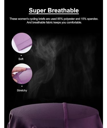 INBIKE Women's High Waist Padded Bicycle Underwear - Comfortable Cycling Briefs SW003 XL Purple - Buy Online on GoSupps.com
