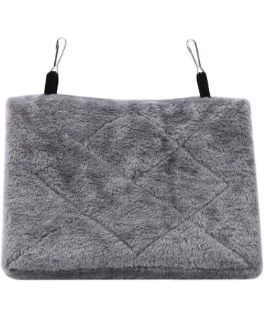 Winter Warm Plush Bird Hammock Triangle Bird Nest House Hanging Bed for Parrots Parakeets Cockatiels Budgies & Lovebirds (S-Grey) S Grey - Buy Online on GoSupps.com