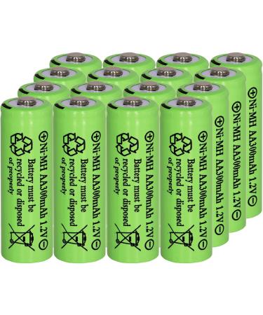16 Packs 1.2V AA 300mAh Ni-MH Rechargeable Solar Batteries for Outdoor Lights - Ideal for String & Pathway Lighting - Buy Online on GoSupps.com