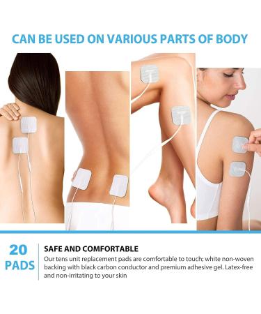 VYTALINE TENS Machine electrodes Pads Replacement 5x5cm 20 Pcs Latex-Free TENS Electrode Pads Patches with Upgraded Self-Stick Performance and Non-Irritating Design for Electrotherapy - Buy Online on GoSupps.com