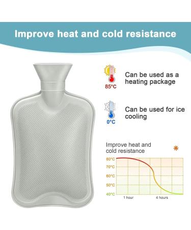 Buy 2L Large Foot Warmer Hot Water Bottle - Electric-Free Plush Beige & Gray 2-in-1 Foot Heater for Cozy Comfort - Buy Online on GoSupps.com