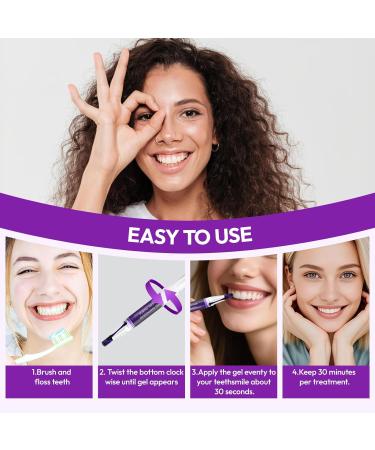 GAOMESIA 3 pieces teeth whitening stick purple gel for whiter teeth removes stains caused by coffee tea and smoking quick and easy to use mint - Buy Online on GoSupps.com