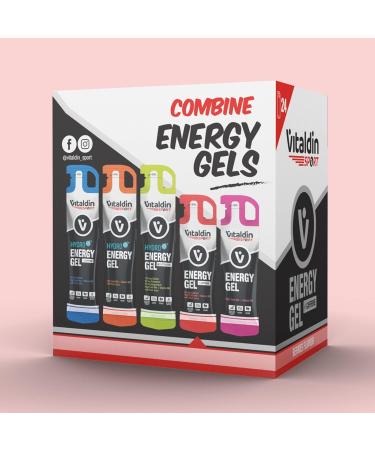 Vitaldin Sport Energy Gel - 24 Gels | Berry Caffeine Boost - Fast Energy & Gradual Release for Endurance Sports - 60 mg Caffeine & Vitamin B6 - Buy Online on GoSupps.com