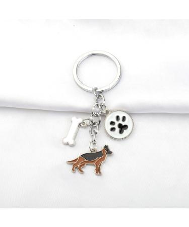 Ensianth Dog Keychain Gift | Perfect Puppy & Dog Lover Keyring | Paw Print Keychain for Dog Owners | Ideal Gift for Mom Dad & Shepherd Fans - Buy Online on GoSupps.com