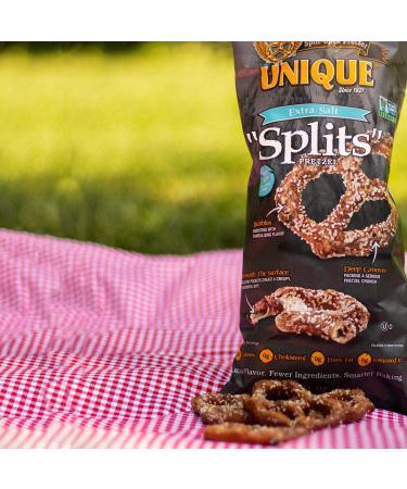 Buy Unique Pretzel Splits Extra Salt 11 oz - Crunchy Snack Delight - Buy Online on GoSupps.com