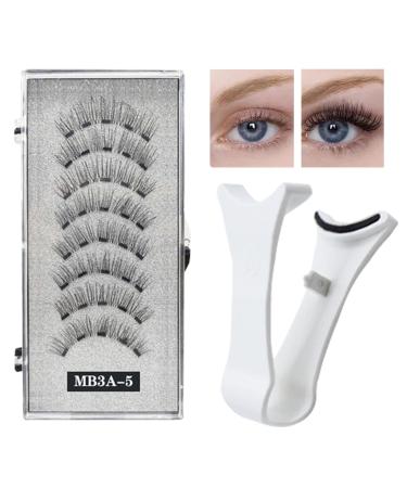 Magnetic Lashes Natural Lashes Kit 2 Pair | Artificial Eyelashes Kit Reusable Lashes with Applicator 3D False Eyelashes for Makeup