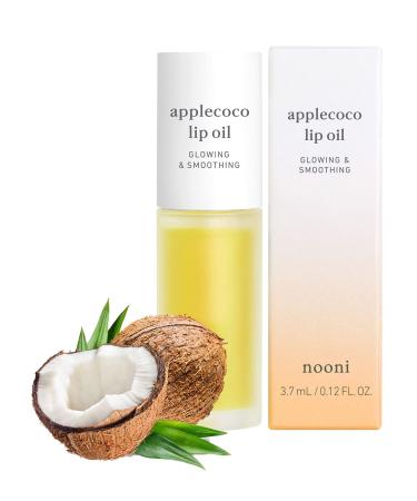 NOONI Korean Lip Oil - Applecoco | with Apple Seed Oil  Coconut Oil  Lip Stain  Softening  Moisturizing  Glowing  Revitalizing  and Tinting for Dry Lips  0.12 Fl Oz (Clear) 04 Applecoco