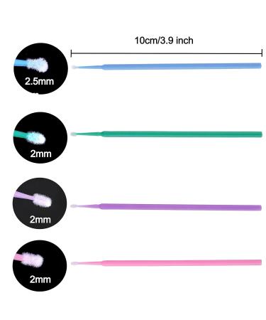 Disposable Micro Brushes for Eyelash Extensions - 400 Pcs Eyelash Brush Cleaning Sticks Applicator | Makeup & Dental Use - Buy Online on GoSupps.com